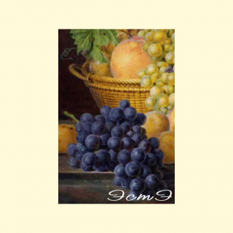 060.1 Корзина с виноградом и персиками (ф) - схема