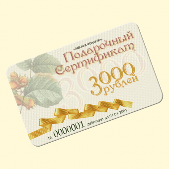 *Сертификат на 3000 руб.