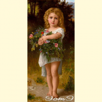 459 Девочка с полевыми цветами