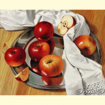 107 Apples on a silver dish